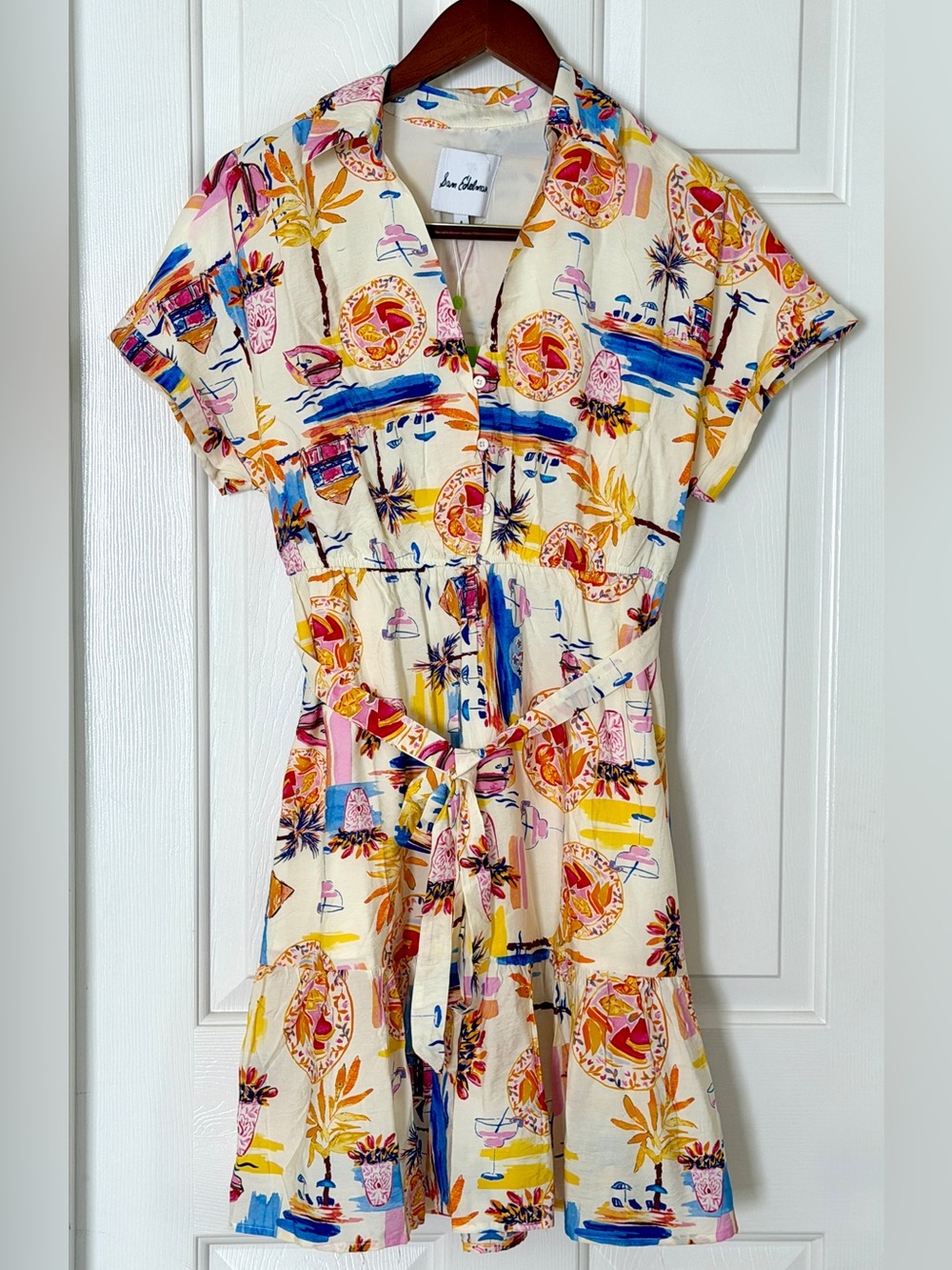 Sam Edelman Persian Garden Mini Shirtdress Size 4 NWT